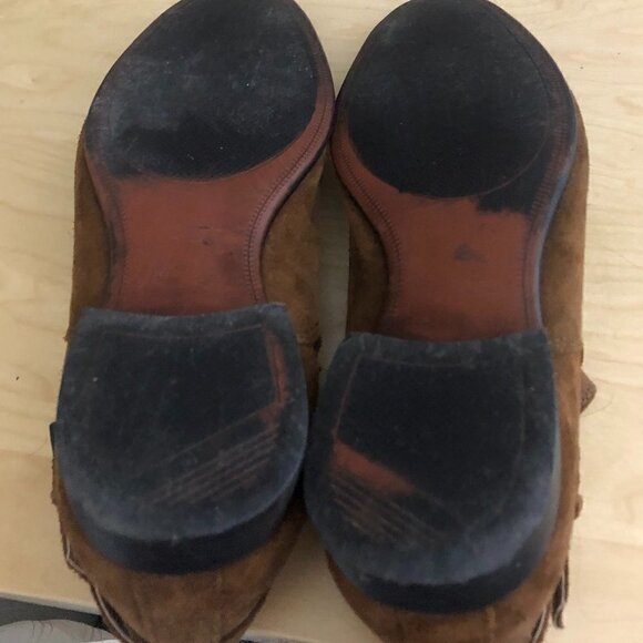 Asos Suede Pointed Toe Buckle Ankle Moto Booties - Picture 8 of 9